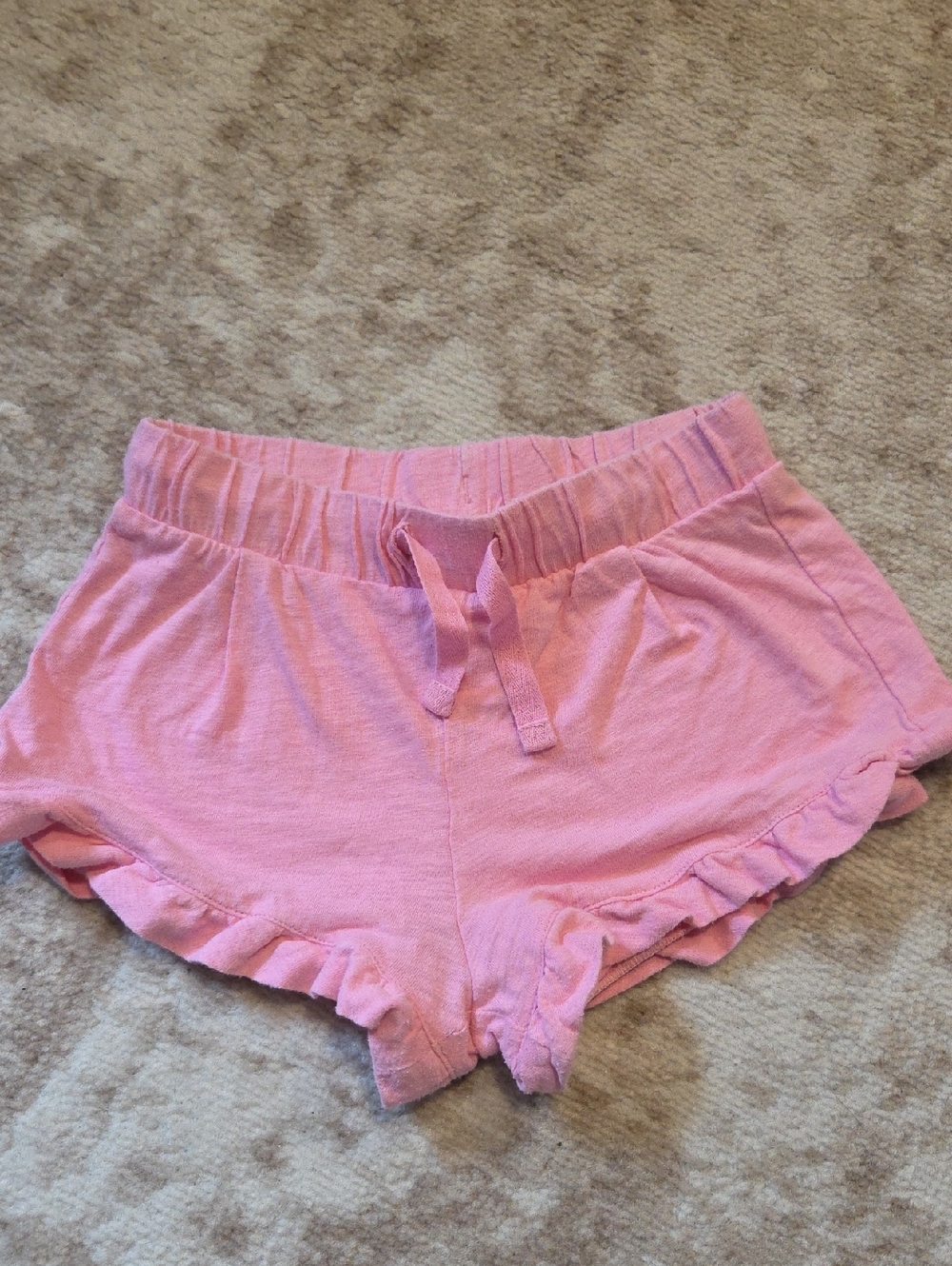 Crewcuts Pink Ruffle Hem Shorts